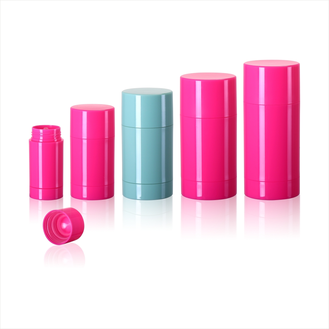 PP Twist-Up Deodorant Stick Container with Integrated Inner Cap